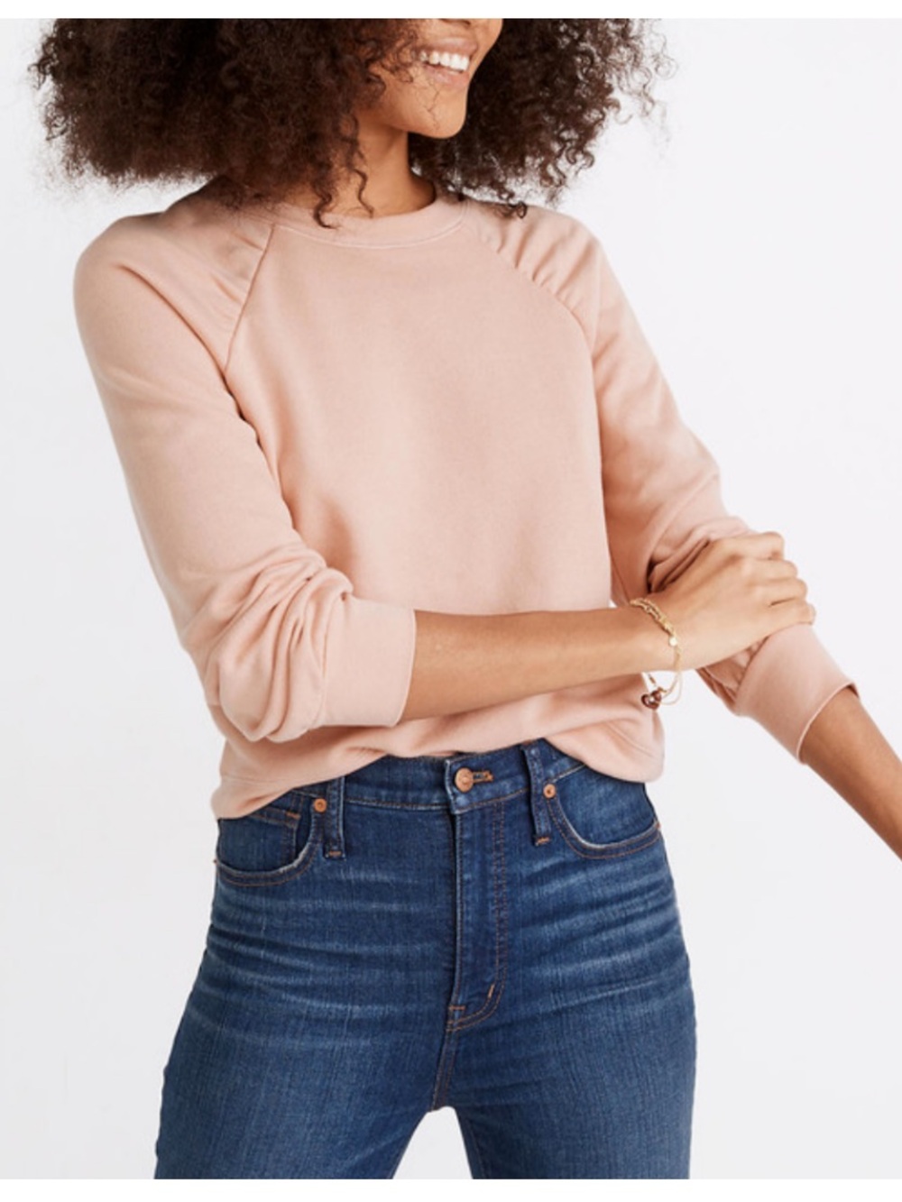 Miles by Madewell Re sourced Cotton Shrunken Sweatshirt
Pink Crewneck Small